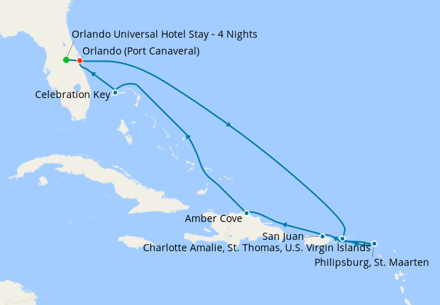 Cruise Itinerary Map