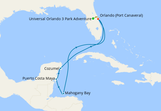 Cruise Itinerary Map