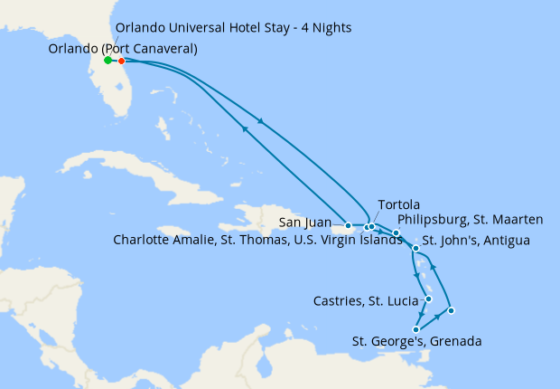 Cruise Itinerary Map