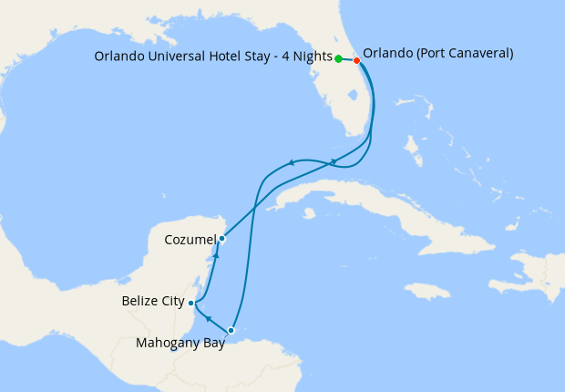 Cruise Itinerary Map