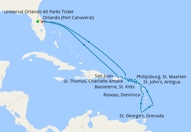 Cruise Itinerary Map