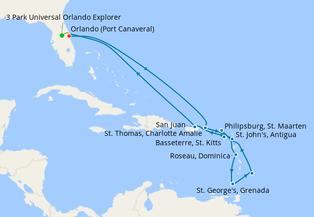 Cruise Itinerary Map