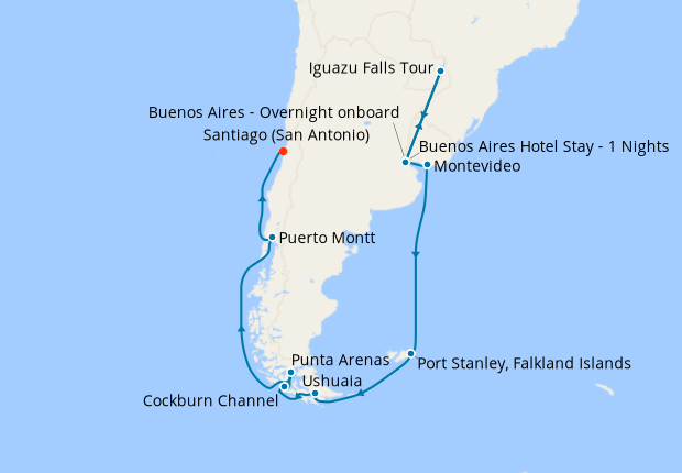Cruise Itinerary Map