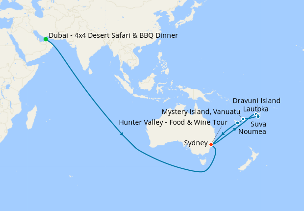 Cruise Itinerary Map