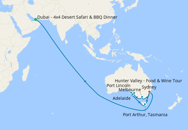 Cruise Itinerary Map