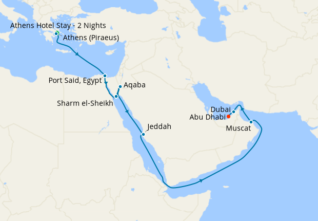 Cruise Itinerary Map
