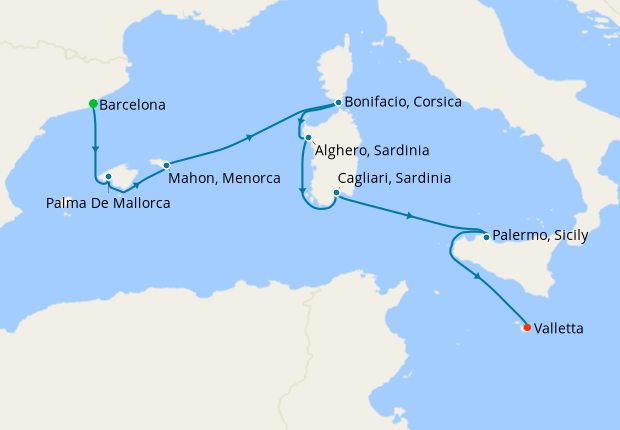Cruise Itinerary Map