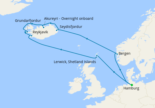 Map of the cruise map