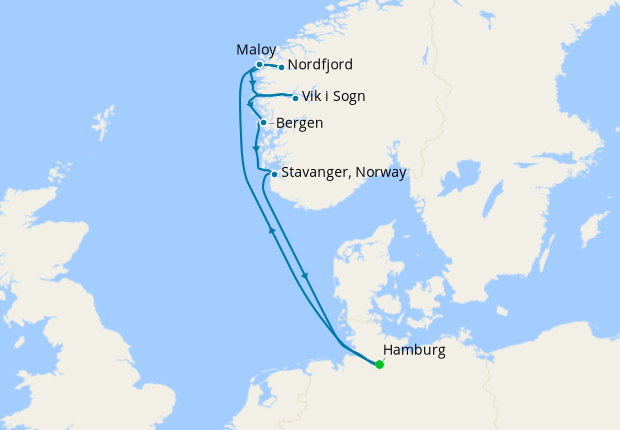 Map of the cruise map