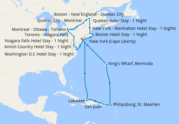 Cruise Itinerary Map