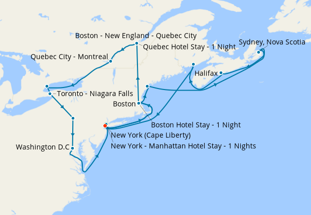 Cruise Itinerary Map
