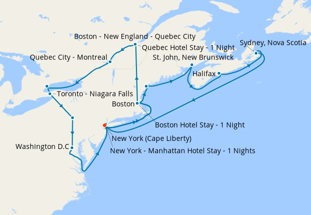 Cruise Itinerary Map