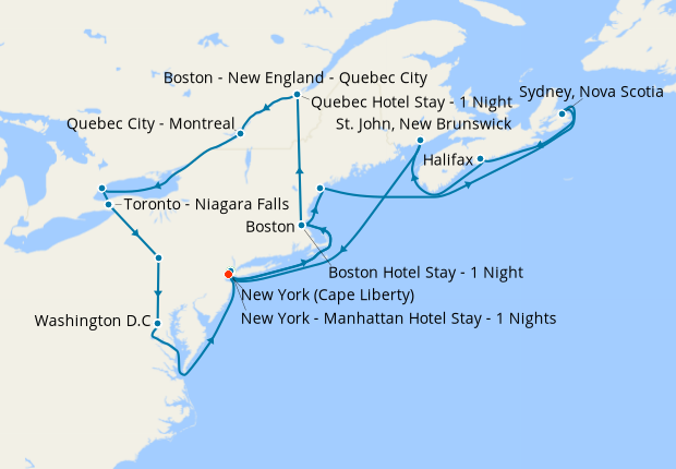 Cruise Itinerary Map