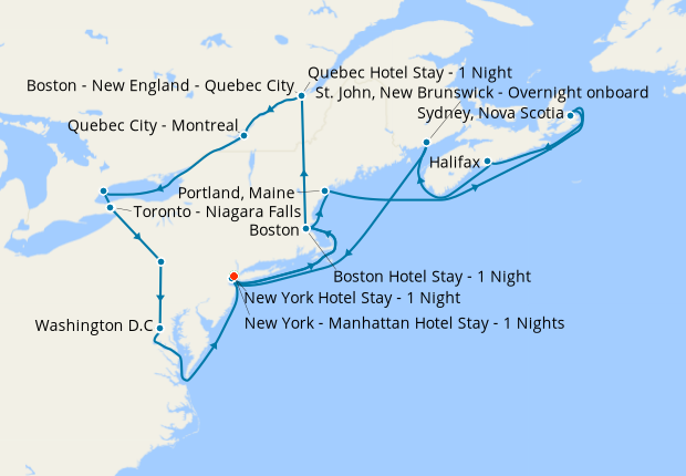 Cruise Itinerary Map
