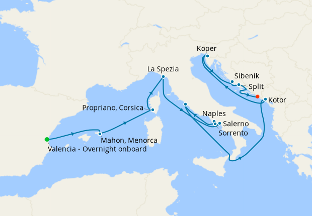 Cruise Itinerary Map