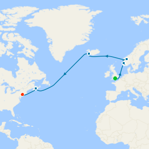 Transatlantic from Southampton to New York with Stay