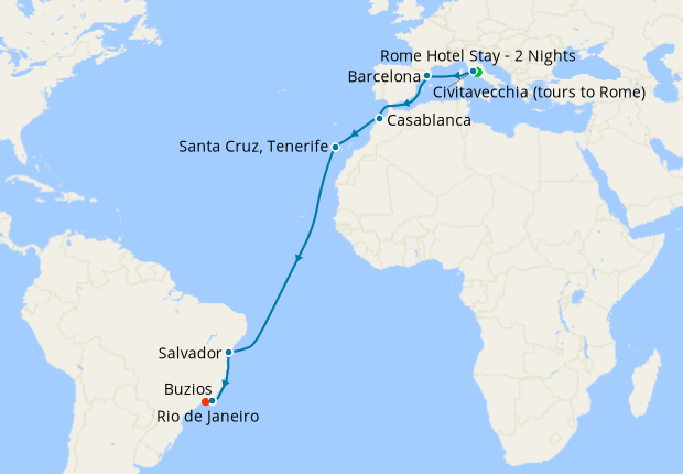 Cruise Itinerary Map