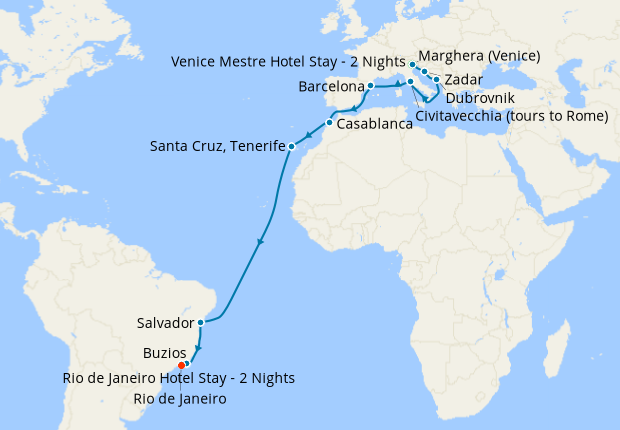 Cruise Itinerary Map