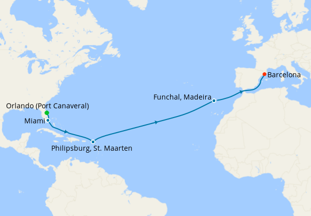 Cruise Itinerary Map
