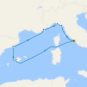 Italy, Spain & France from Rome