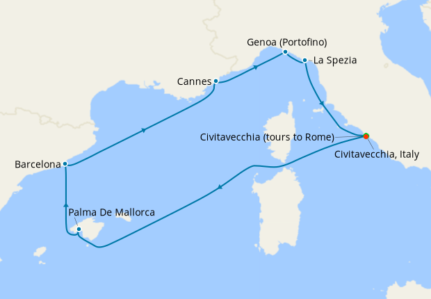 Cruise Itinerary Map