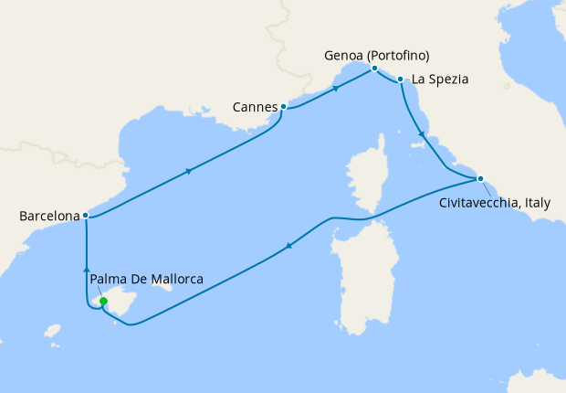Cruise Itinerary Map