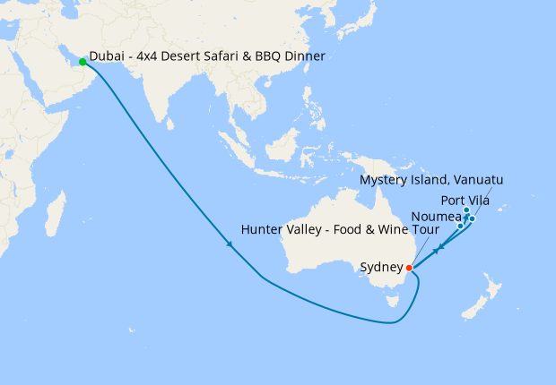 Cruise Itinerary Map