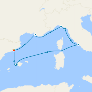 Spain, France & Italy from Barcelona with Stay
