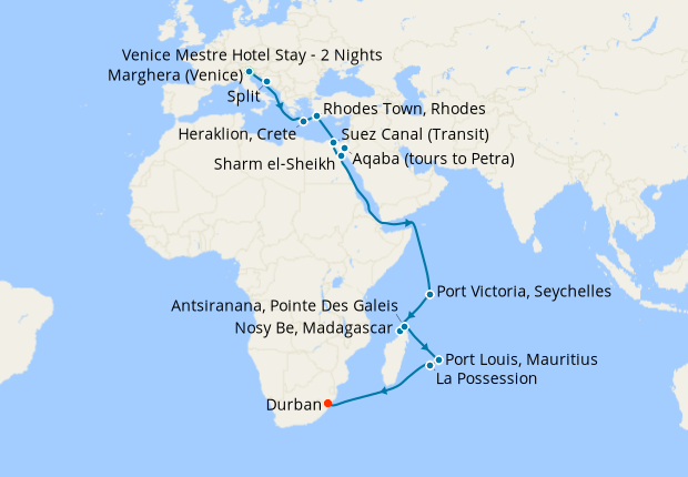 Cruise Itinerary Map