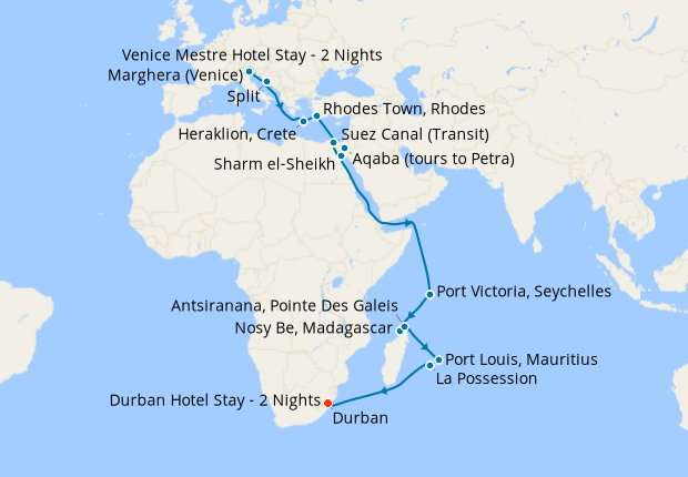 Cruise Itinerary Map