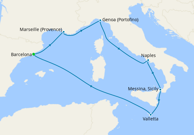 Cruise Itinerary Map