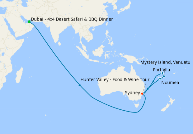 Cruise Itinerary Map
