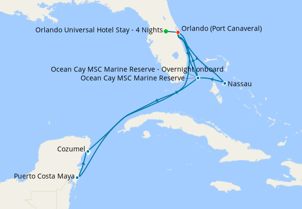Cruise Itinerary Map