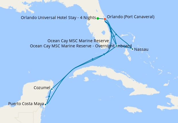 Cruise Itinerary Map