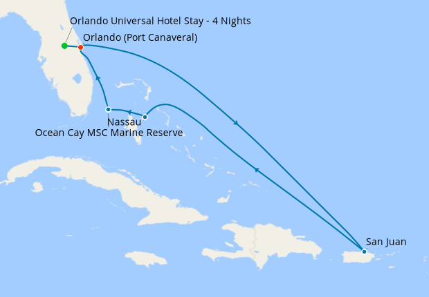 Cruise Itinerary Map