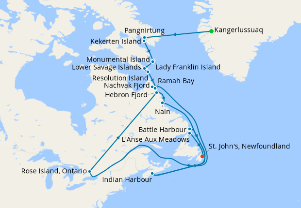 Cruise Itinerary Map
