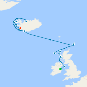 Scottish Isles, Iceland & Scoresbysund from Dublin