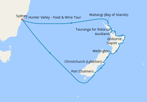 Cruise Itinerary Map