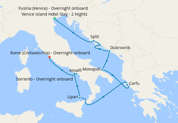 Cruise Itinerary Map