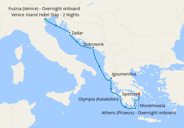 Cruise Itinerary Map