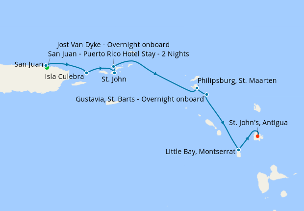 Map of the cruise map