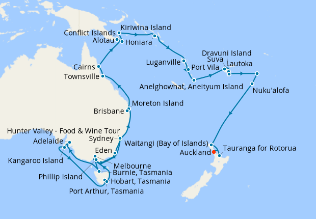 Cruise Itinerary Map