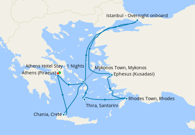 Map of the cruise map