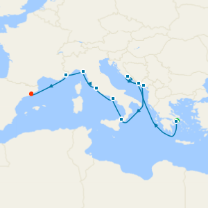 Italy, Croatia & France from Athens with 1nt Stay