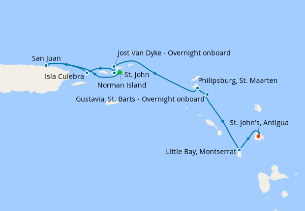 Cruise Itinerary Map