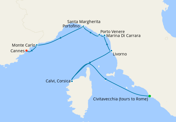 Cruise Itinerary Map