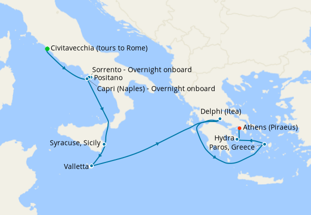 Cruise Itinerary Map