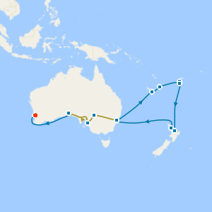Fiji & New Zealand from Sydney & Indian Pacific Rail to Perth