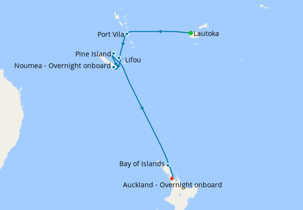 Cruise Itinerary Map