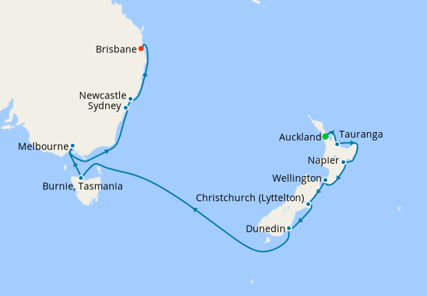 Cruise Itinerary Map